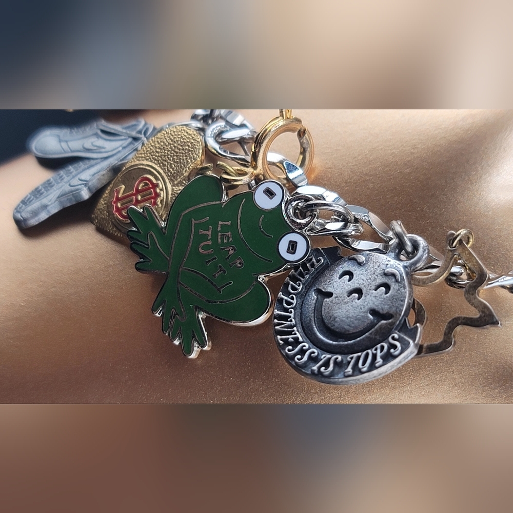 Vintage - TOPS - CHARM BRACELET Weight Loss Program - 10 Charms - Picture 6 of 11